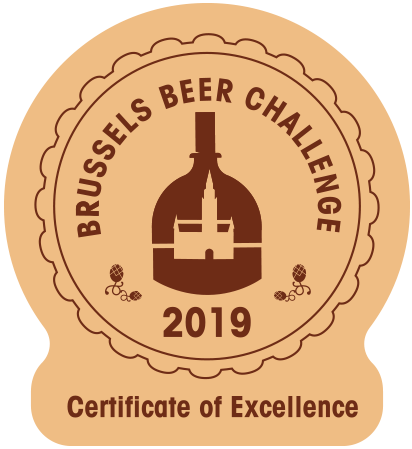 Brussels Beer Challenge 2019 Certificate of Excellence