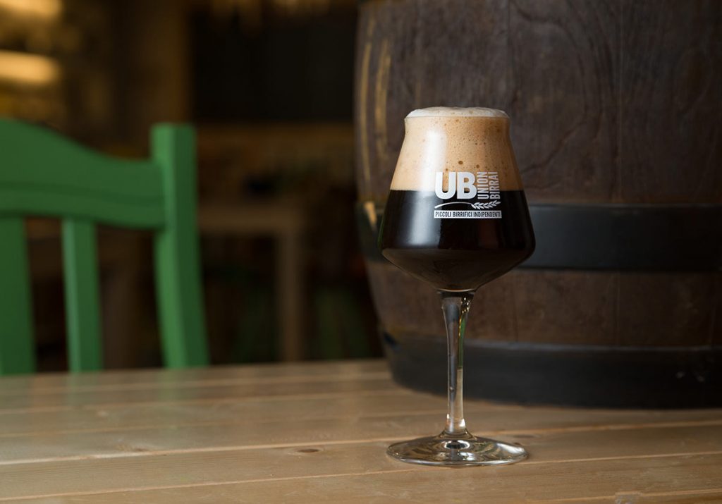 Teku di birra scura con logo Unionbirrai