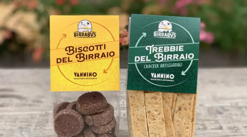 Confezione di biscotti e cracker del birraio di Birrificio BVS e Biscotteria Vannino