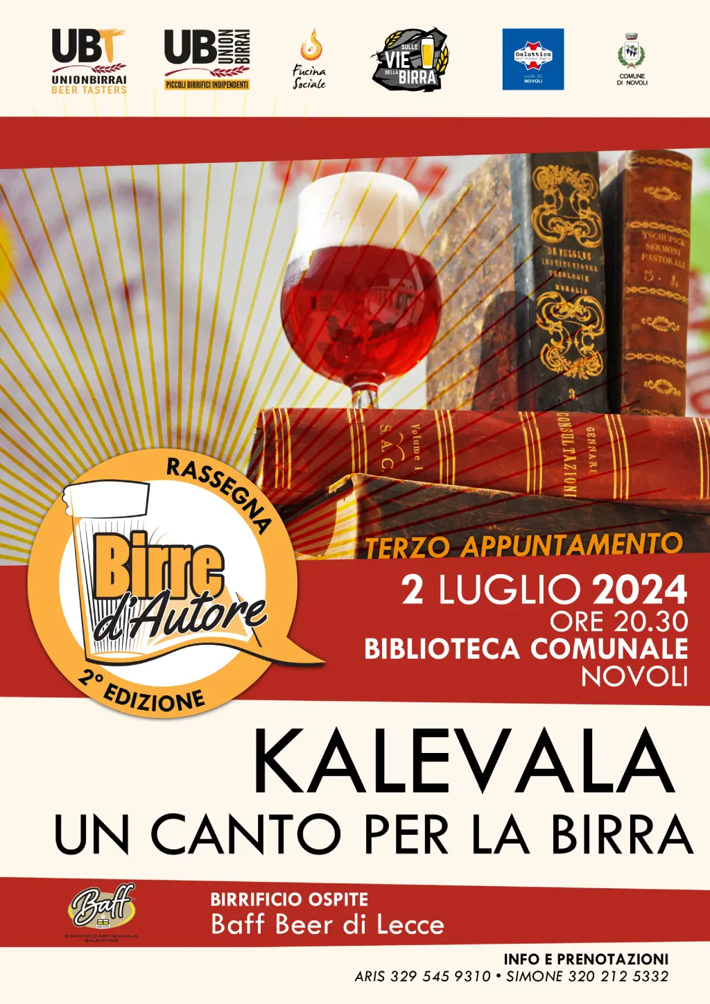 Locandina del terzo appuntamento Birre D'Autore: viaggio della birra nell'arte.