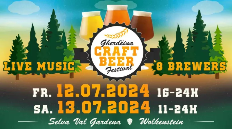 Locandina del Gherdëina Craft Beer Festival: un Evento di Birra Artigianale in Val Gardena