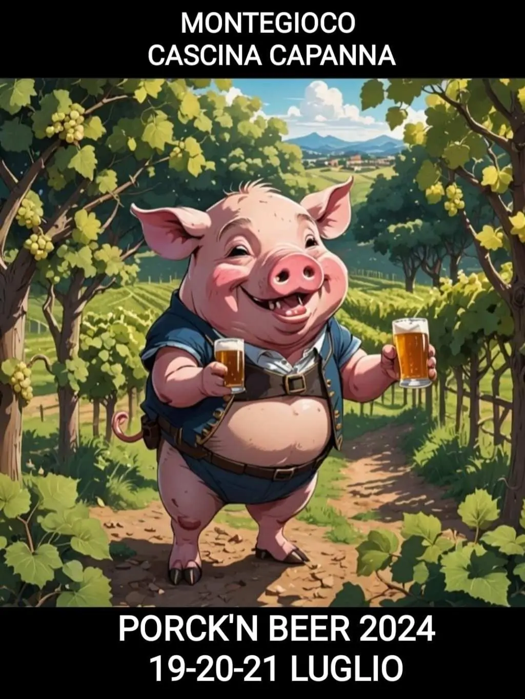 Locandina del Pork’n Beer 2024 di Montegioco