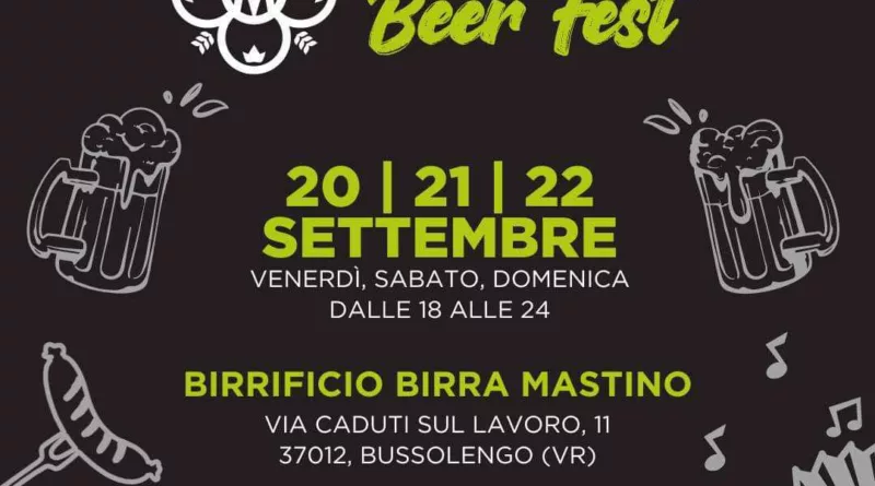 Locandina della Prima Mastino Beer Fest: la festa del Birrificio Mastino