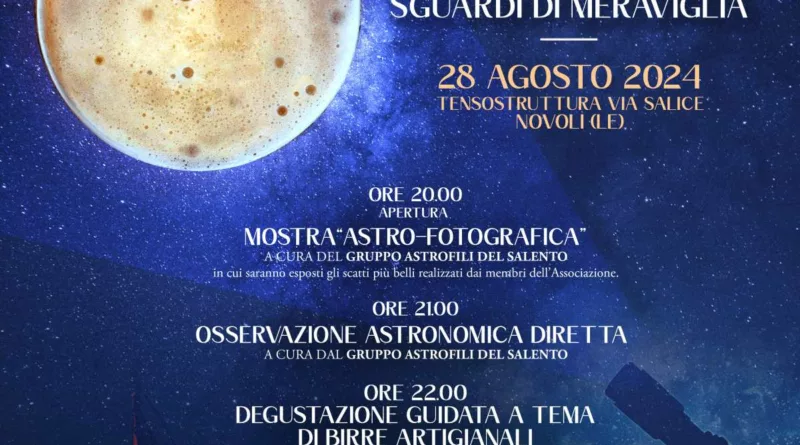 Locandina serata Ad sidera mundi a Novoli LE