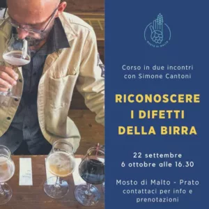 Locandina del Minicorso in due giornate: i difetti della birra