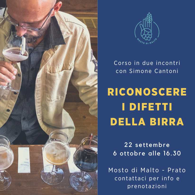 Locandina del Minicorso in due giornate: i difetti della birra