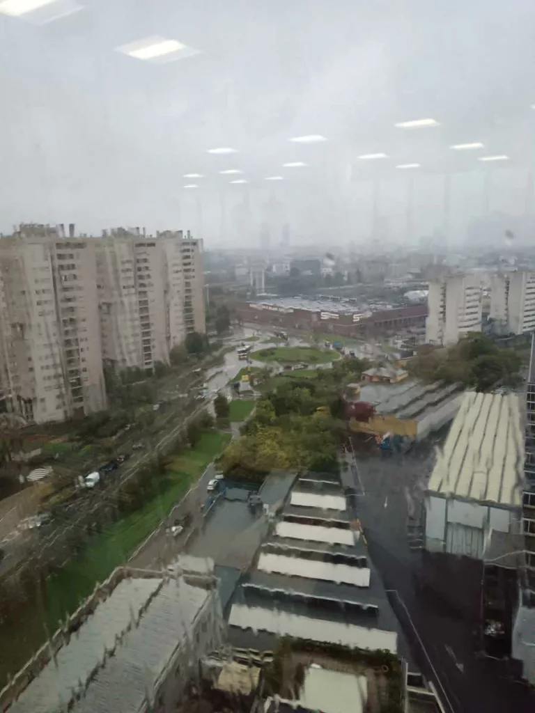 Vista dall'ultimo piano del Grattacielo sede di Tecniche Nuove a Milano Certosa.