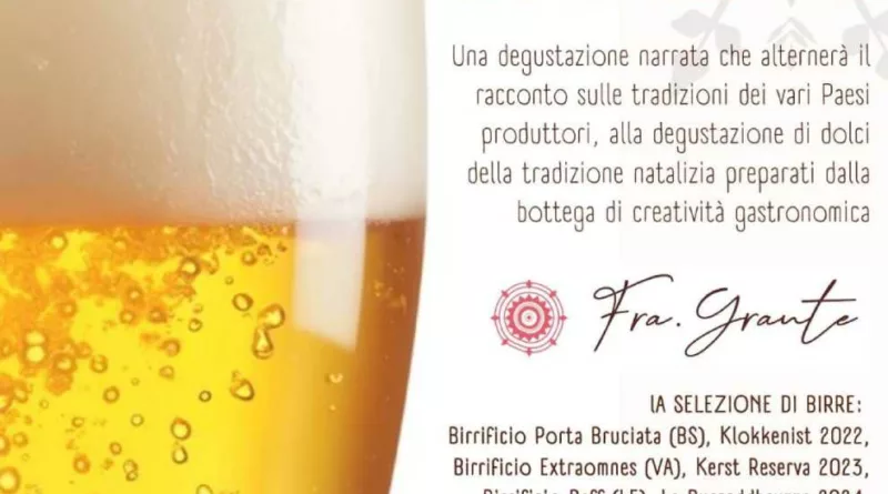 Locandina di Canto delle Birre di Natale con SlowFood Lecce