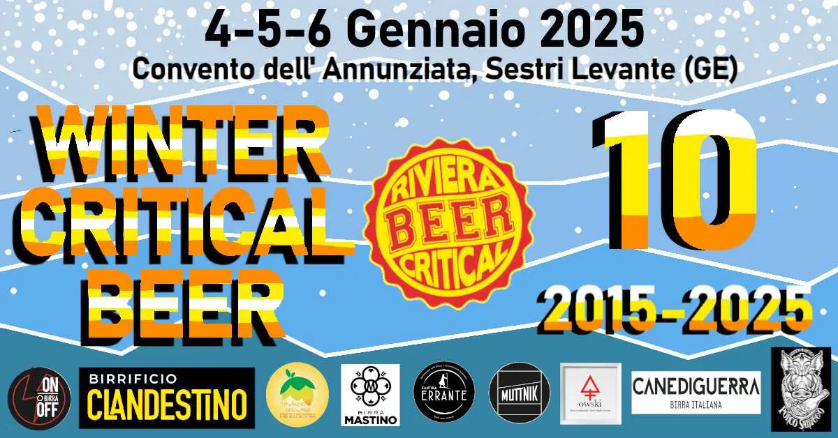 Locandina del Sestri Levante Winter Critical Beer 2025